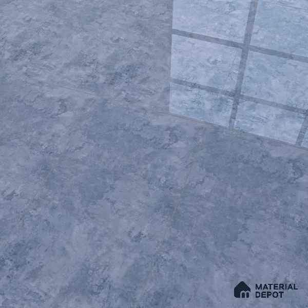 Blue Marble Floor & Wall Tile TL 07458 B Gravier Royal Sigma Blue 4 ft x 2 ft Vitrified High Gloss Finish - 9 mm | Seamless 5 | Suitable for Living Room, Bedroom, Bathroom (Sample)