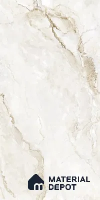 Cream Marble Floor & Wall Tile TL 07453 Gravier Royal Senior Natural 4 ft x 2 ft Vitrified High Gloss Finish - 9 mm | Seamless 6 | Suitable for Living Room, Bedroom, Bathroom