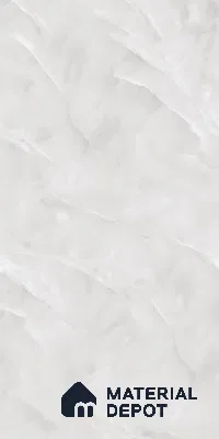 White Marble Floor & Wall Tile TL 07465 Gravier Royal Cerim Onyx Bianco 4 ft x 2 ft Vitrified High Gloss Finish - 9 mm | Seamless 4 | Suitable for Living Room, Bedroom, Bathroom