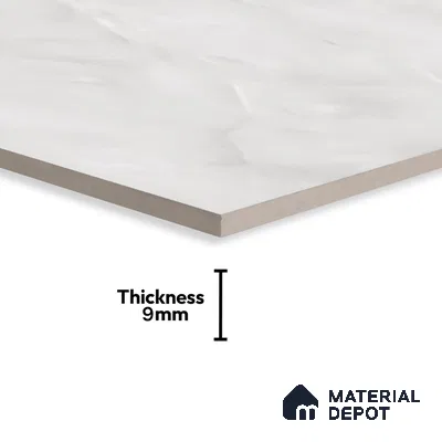 White Marble Floor & Wall Tile TL 07465 Gravier Royal Cerim Onyx Bianco 4 ft x 2 ft Vitrified High Gloss Finish - 9 mm | Seamless 4 | Suitable for Living Room, Bedroom, Bathroom