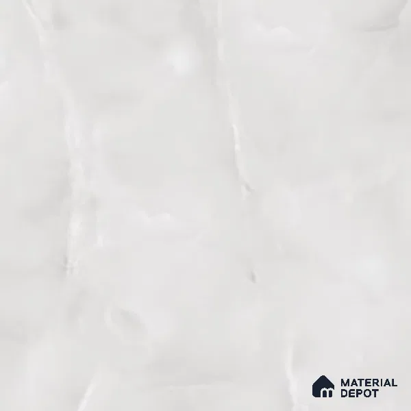 White Marble Floor & Wall Tile TL 07465 Gravier Royal Cerim Onyx Bianco 4 ft x 2 ft Vitrified High Gloss Finish - 9 mm | Seamless 4 | Suitable for Living Room, Bedroom, Bathroom