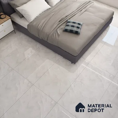 White Marble Floor & Wall Tile TL 07465 Gravier Royal Cerim Onyx Bianco 4 ft x 2 ft Vitrified High Gloss Finish - 9 mm | Seamless 4 | Suitable for Living Room, Bedroom, Bathroom