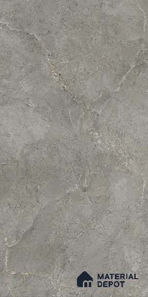 Grey Marble Floor & Wall Tile TL 07456 B Gravier Royal Neptune Grey 4 ft x 2 ft Vitrified High Gloss Finish - 9 mm | Random 6 | Suitable for Living Room, Bedroom, Bathroom (Sample)