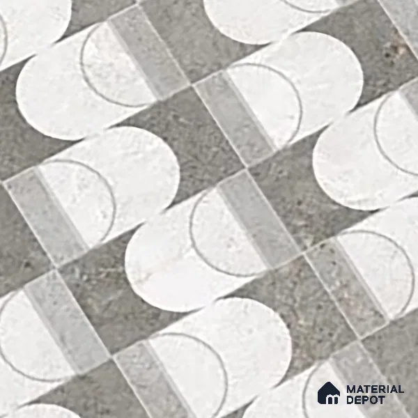 Grey Highlighter Wall Tile TL 07456 C Prestige Royal Neptune Grey Decor 4 ft x 2 ft Vitrified High Gloss Finish - 9 mm |  Suitable for Living Room, Bedroom, Bathroom