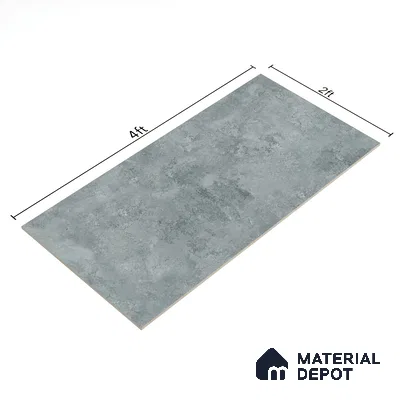 Grey Marble Floor & Wall Tile TL 07457 B Gravier Royal Sigma Verde 4 ft x 2 ft Vitrified High Gloss Finish - 9 mm | Seamless 5 | Suitable for Living Room, Bedroom, Bathroom (Sample)