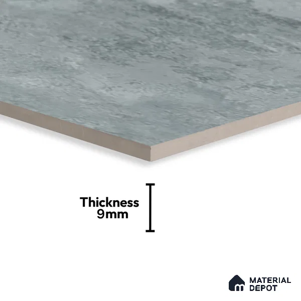 Grey Marble Floor & Wall Tile TL 07457 B Gravier Royal Sigma Verde 4 ft x 2 ft Vitrified High Gloss Finish - 9 mm | Seamless 5 | Suitable for Living Room, Bedroom, Bathroom (Sample)