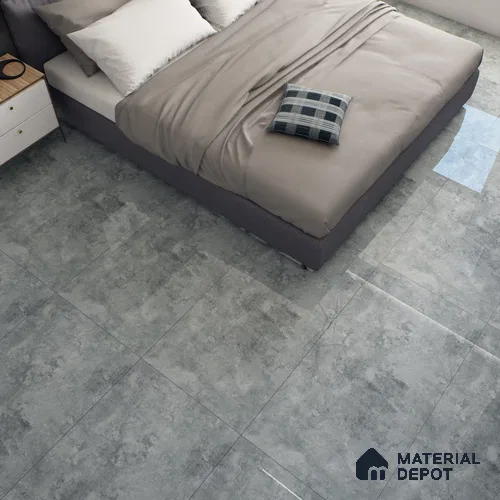 Grey Marble Floor & Wall Tile TL 07457 B Gravier Royal Sigma Verde 4 ft x 2 ft Vitrified High Gloss Finish - 9 mm | Seamless 5 | Suitable for Living Room, Bedroom, Bathroom