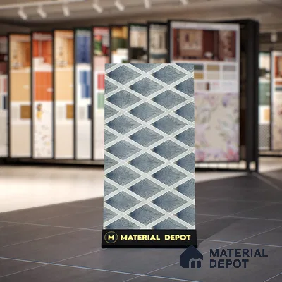 Grey Highlighter Wall Tile TL 07457 C Prestige Royal Sigma Verde Decor 4 ft x 2 ft Vitrified High Gloss Finish - 9 mm | Suitable For Bathroom, Accent/Feature Wall, Dining Area