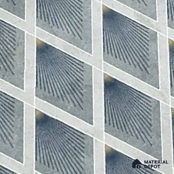 Grey Highlighter Wall Tile TL 07457 C Prestige Royal Sigma Verde Decor 4 ft x 2 ft Vitrified High Gloss Finish - 9 mm | Suitable For Bathroom, Accent/Feature Wall, Dining Area
