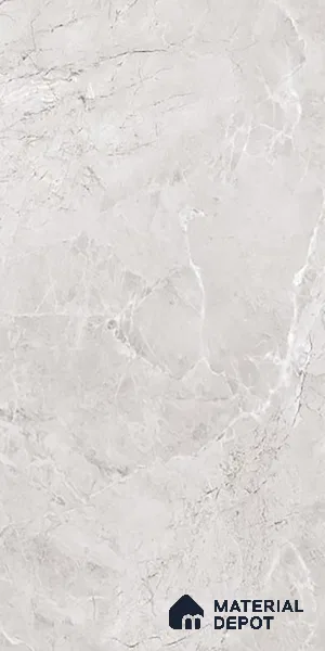Grey Marble Floor & Wall Tile TL 07463 Gravier Royal Fermozo Bianco 4 ft x 2 ft Vitrified High Gloss Finish - 9 mm | Random 6 | Suitable for Living Room, Bedroom, Bathroom