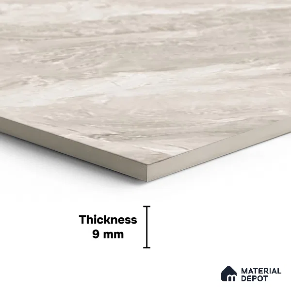 Cream Marble  Tile TL 07448 B  Royal Sofita Crema 4 ft x 2 ft Vitrified High Gloss Finish - 9 mm | Seamless 5 | Suitable for Living Room, Bedroom, Bathroom