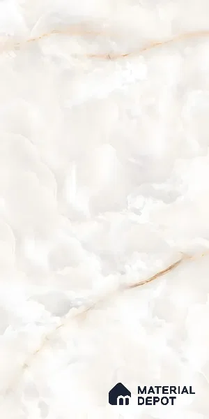 Cream Marble Floor & Wall Tile TL 07469 Gravier Royal Swiss Onyx 4 ft x 2 ft Vitrified High Gloss Finish - 9 mm | Random 4 | Suitable for Living Room, Bedroom, Bathroom