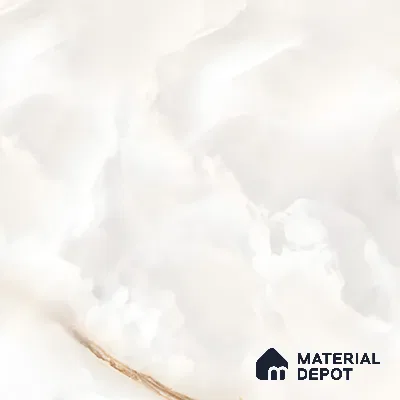 Cream Marble Floor & Wall Tile TL 07469 Gravier Royal Swiss Onyx 4 ft x 2 ft Vitrified High Gloss Finish - 9 mm | Random 4 | Suitable for Living Room, Bedroom, Bathroom