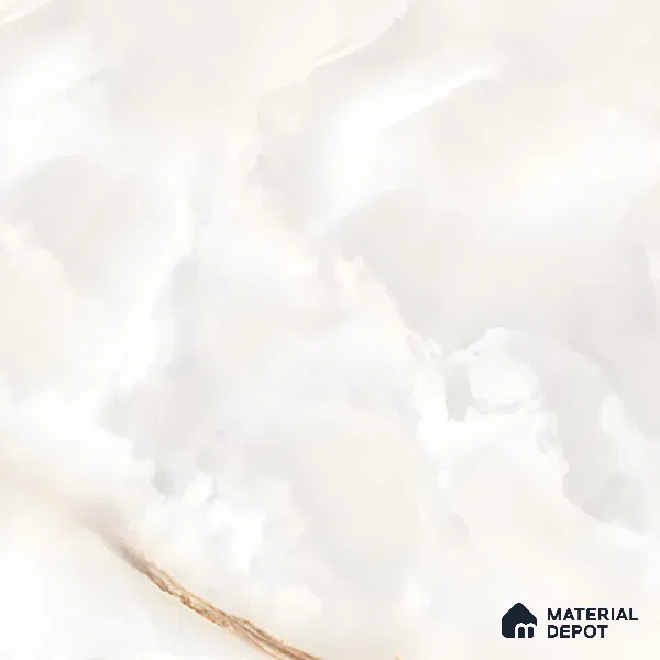 Cream Marble Floor & Wall Tile TL 07469 Gravier Royal Swiss Onyx 4 ft x 2 ft Vitrified High Gloss Finish - 9 mm | Random 4 | Suitable for Living Room, Bedroom, Bathroom