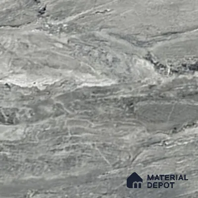 Grey Marble Floor & Wall Tile TL 07447 B  Royal Sofita Grey 4 ft x 2 ft Vitrified High Gloss Finish - 9 mm | Seamless 5 | Suitable for Living Room, Bedroom, Bathroom