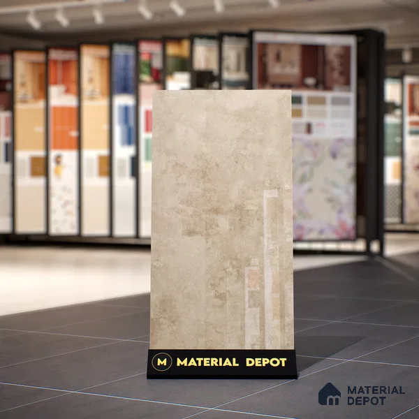 Brown Marble Floor & Wall Tile TL 07460 B Gravier Royal Sigma Brown 4 ft x 2 ft Vitrified High Gloss Finish - 9 mm | Seamless 5 | Suitable for Living Room, Bedroom, Bathroom (Sample)