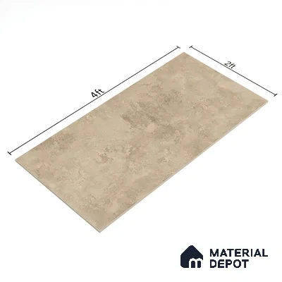 Brown Marble Floor & Wall Tile TL 07460 B Gravier Royal Sigma Brown 4 ft x 2 ft Vitrified High Gloss Finish - 9 mm | Seamless 5 | Suitable for Living Room, Bedroom, Bathroom (Sample)