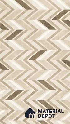 Brown Highlighter Wall Tile TL 07460 C Prestige Royal Sigma Brown Decor 4 ft x 2 ft Vitrified High Gloss Finish - 9 mm | Suitable For Bathroom, Accent/Feature Wall, Dining Area