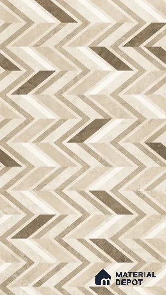 Brown Highlighter Wall Tile TL 07460 C Prestige Royal Sigma Brown Decor 4 ft x 2 ft Vitrified High Gloss Finish - 9 mm | Suitable For Bathroom, Accent/Feature Wall, Dining Area