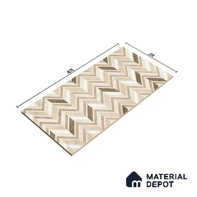 Brown Highlighter Wall Tile TL 07460 C Prestige Royal Sigma Brown Decor 4 ft x 2 ft Vitrified High Gloss Finish - 9 mm | Suitable For Bathroom, Accent/Feature Wall, Dining Area