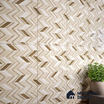Brown Highlighter Wall Tile TL 07460 C Prestige Royal Sigma Brown Decor 4 ft x 2 ft Vitrified High Gloss Finish - 9 mm | Suitable For Bathroom, Accent/Feature Wall, Dining Area