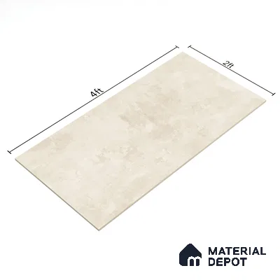 Cream Marble Floor & Wall Tile TL 07460 Gravier Royal Sigma Crema 4 ft x 2 ft Vitrified High Gloss Finish - 9 mm | Seamless 5 | Suitable for Living Room, Bedroom, Bathroom