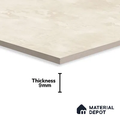 Cream Marble Floor & Wall Tile TL 07460 Gravier Royal Sigma Crema 4 ft x 2 ft Vitrified High Gloss Finish - 9 mm | Seamless 5 | Suitable for Living Room, Bedroom, Bathroom