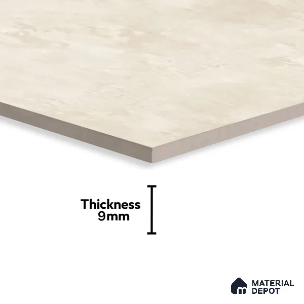 Cream Marble Floor & Wall Tile TL 07460 Gravier Royal Sigma Crema 4 ft x 2 ft Vitrified High Gloss Finish - 9 mm | Seamless 5 | Suitable for Living Room, Bedroom, Bathroom
