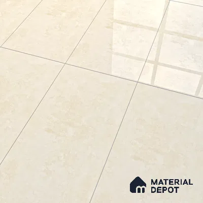 Cream Marble Floor & Wall Tile TL 07460 Gravier Royal Sigma Crema 4 ft x 2 ft Vitrified High Gloss Finish - 9 mm | Seamless 5 | Suitable for Living Room, Bedroom, Bathroom