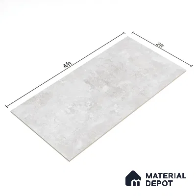 Silver Marble Floor & Wall Tile TL 07459 Gravier Royal Sigma Silver 4 ft x 2 ft Vitrified High Gloss Finish - 9 mm | Seamless 5 | Suitable for Living Room, Bedroom, Bathroom