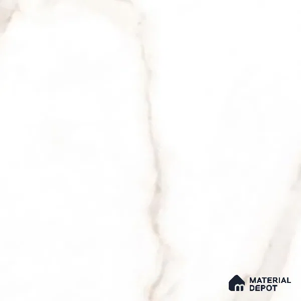 Cream Marble Floor & Wall Tile TL 07445 Gravier Royal Statuario Seville 4 ft x 2 ft Vitrified High Gloss Finish - 9 mm | Random 6 | Suitable for Living Room, Bedroom, Bathroom