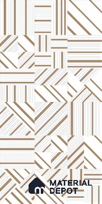 Cream Highlighter Floor & Wall Tile TL 07440  Royal Elemento Tria Metal 4 ft x 2 ft Vitrified Punch Finish - 9 mm | Suitable For Bathroom, Accent/Feature Wall, Dining Area