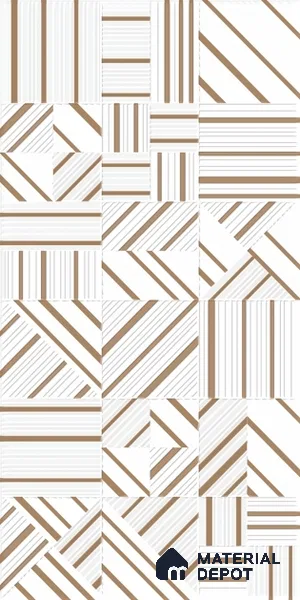 Cream Highlighter Floor & Wall Tile TL 07440 Royal Elemento Tria Metal 4 ft x 2 ft Vitrified Punch Finish - 9 mm | Suitable For Bathroom, Accent/Feature Wall, Dining Area