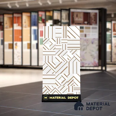 Cream Highlighter Floor & Wall Tile TL 07440  Royal Elemento Tria Metal 4 ft x 2 ft Vitrified Punch Finish - 9 mm | Suitable For Bathroom, Accent/Feature Wall, Dining Area
