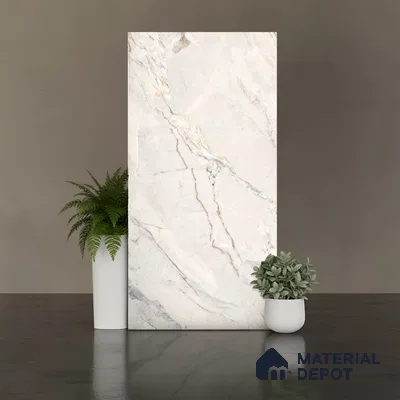 Marble Look Wall & Floor Tile TL 10413 SGH Pearl Argenta 4 ft x 2 ft Matte Finish Vitrified Tile - 9 mm | Suitable For living Room, Bedroom, Bathroom