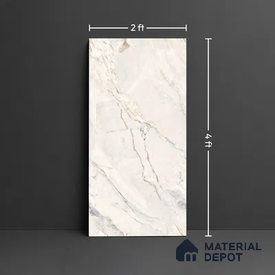 Marble Look Wall & Floor Tile TL 10413 SGH Pearl Argenta 4 ft x 2 ft Matte Finish Vitrified Tile - 9 mm | Suitable For living Room, Bedroom, Bathroom