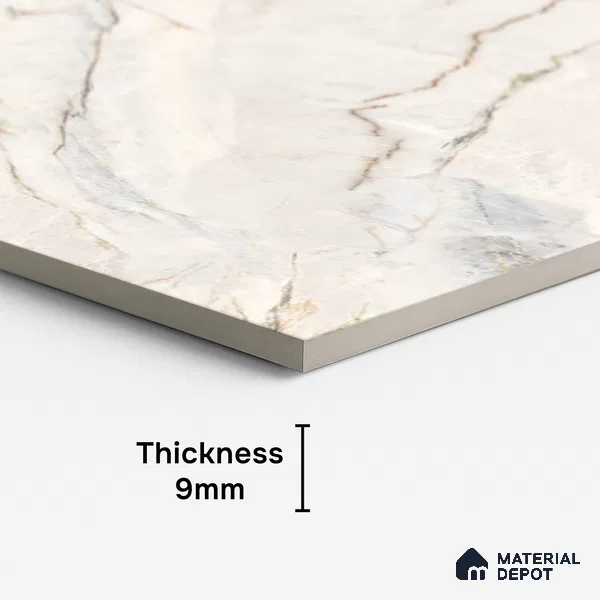 Marble Look Wall & Floor Tile TL 10413 SGH Pearl Argenta 4 ft x 2 ft Matte Finish Vitrified Tile - 9 mm | Suitable For living Room, Bedroom, Bathroom