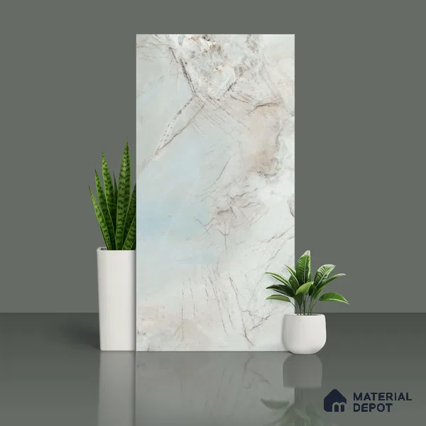 Marble Wall & Floor Tile TL 10428 Gress Cool Vitro 4 ft x 2 ft Glue Matte Finish Vitrified Tile - 9 mm | Suitable For Living Room, Bedroom, Bathroom