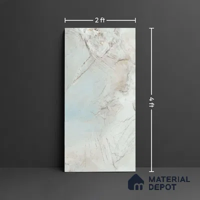 Marble Wall & Floor Tile TL 10428 Gress Cool Vitro 4 ft x 2 ft Glue Matte Finish Vitrified Tile - 9 mm | Suitable For Living Room, Bedroom, Bathroom