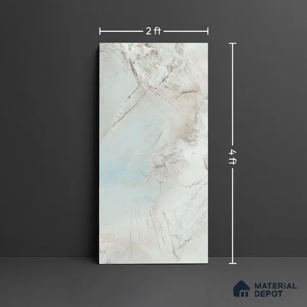 Marble Wall & Floor Tile TL 10428 Gress Cool Vitro 4 ft x 2 ft Glue Matte Finish Vitrified Tile - 9 mm | Suitable For Living Room, Bedroom, Bathroom