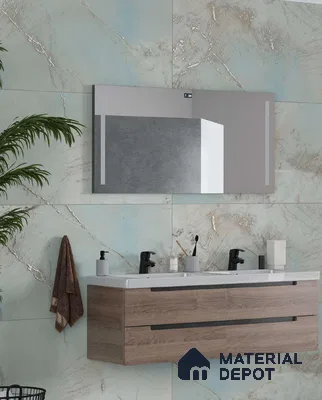 Marble Wall & Floor Tile TL 10428 Gress Cool Vitro 4 ft x 2 ft Glue Matte Finish Vitrified Tile - 9 mm | Suitable For Living Room, Bedroom, Bathroom