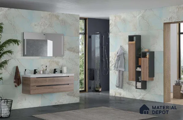 Marble Wall & Floor Tile TL 10428 Gress Cool Vitro 4 ft x 2 ft Glue Matte Finish Vitrified Tile - 9 mm | Suitable For Living Room, Bedroom, Bathroom