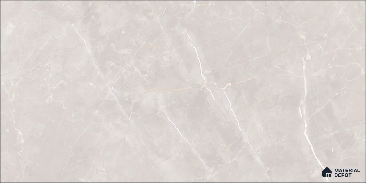 Marble Floor & Wall TL 12683 Crema Marfile 4 ft x 2 ft Glossy Finish Vitrified Tile - 9 mm | 4 Random Design