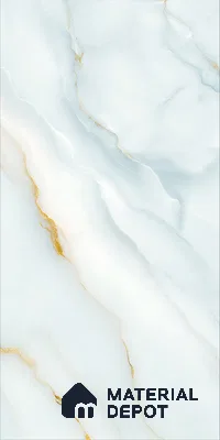 Marble Floor & Wall TL 12693 B Palissandro White 4 ft x 2 ft Glossy Finish Vitrified Tile - 9 mm | 4 Random Design