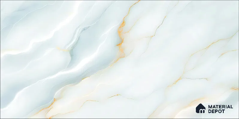 Marble Floor & Wall TL 12693 B Palissandro White 4 ft x 2 ft Glossy Finish Vitrified Tile - 9 mm | 4 Random Design