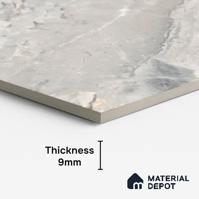 Marble Look Wall Tile TL 10547 Argenta Grey 4 ft x 2 ft Glossy Finish Vitrified Tile - 9 mm | Suitable For living Room, Bedroom, Bathroom