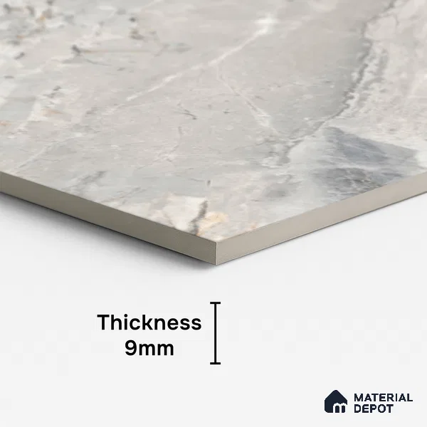 Marble Look Wall Tile TL 10547 Argenta Grey 4 ft x 2 ft Glossy Finish Vitrified Tile - 9 mm | Suitable For living Room, Bedroom, Bathroom