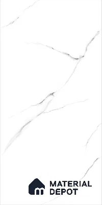 Marble Floor & Wall TL 12689 Thassos Pure 4 ft x 2 ft Glossy Finish Vitrified Tile - 9 mm | 4 Random Design
