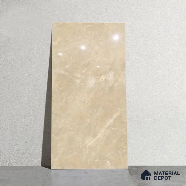 Marble Look Floor Tile TL 10424 Dior Thunder Endless 4 ft x 2 ft Glossy Finish Vitrified Tile - 9 mm | Suitable For living Room, Bedroom, Bathroom