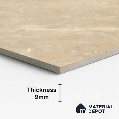 Marble Look Floor Tile TL 10424 Dior Thunder Endless 4 ft x 2 ft Glossy Finish Vitrified Tile - 9 mm | Suitable For living Room, Bedroom, Bathroom